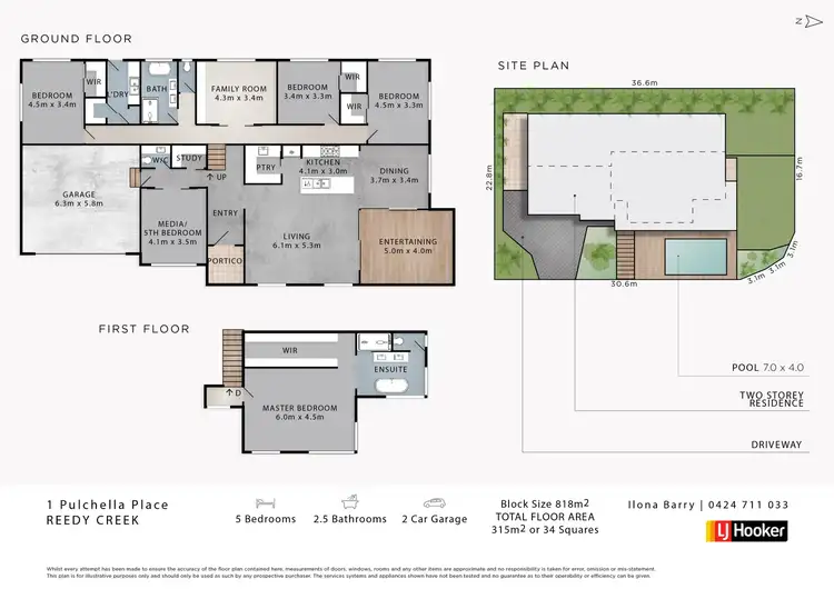 Floorplan of Homely house listing, 1 Pulchella Place, Reedy Creek QLD 4227