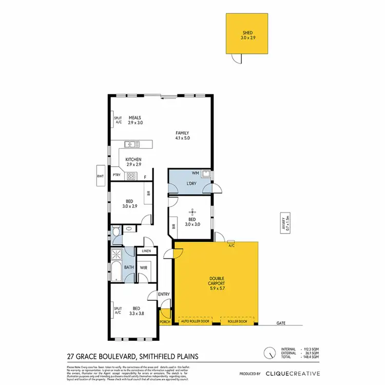 Floorplan of Homely house listing, 27 Grace Boulevard, Smithfield Plains SA 5114