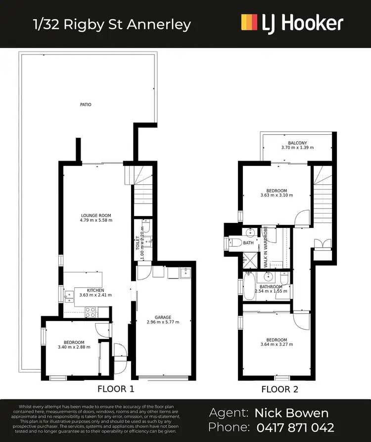 Floorplan of Homely townhouse listing, 1/32 Rigby Street, Annerley QLD 4103