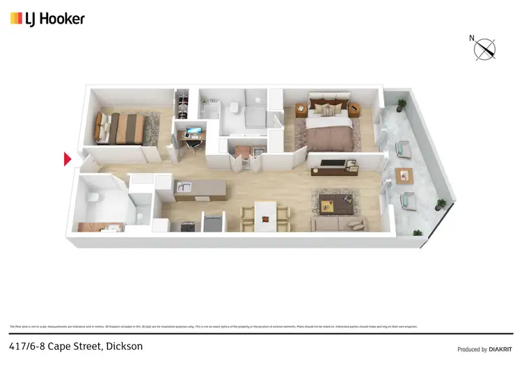 Floorplan of Homely apartment listing, 417/6 Cape Street, Dickson ACT 2602