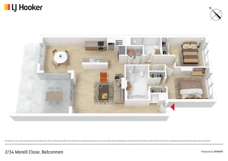 Floorplan of Homely unit listing, 2/34 Morell Close, Belconnen ACT 2617