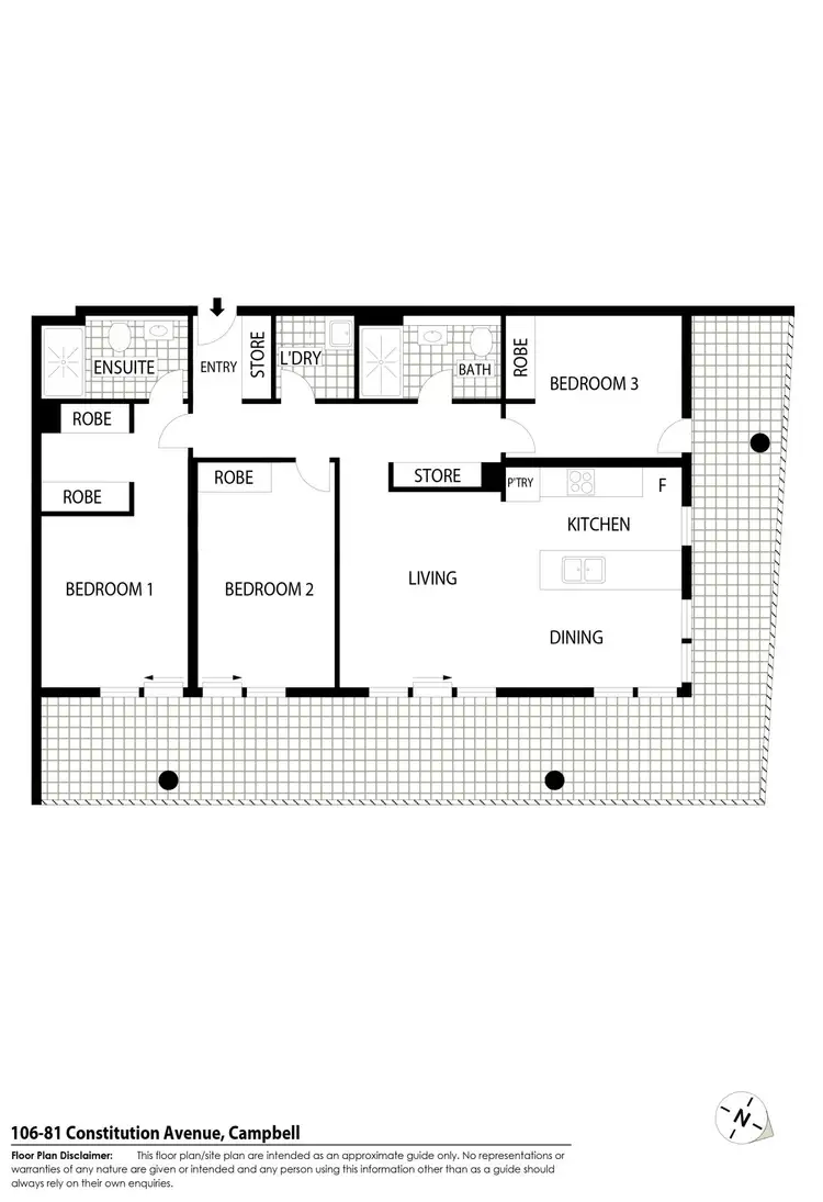 Floorplan of Homely unit listing, 106/81 Constitution Avenue, Campbell ACT 2612
