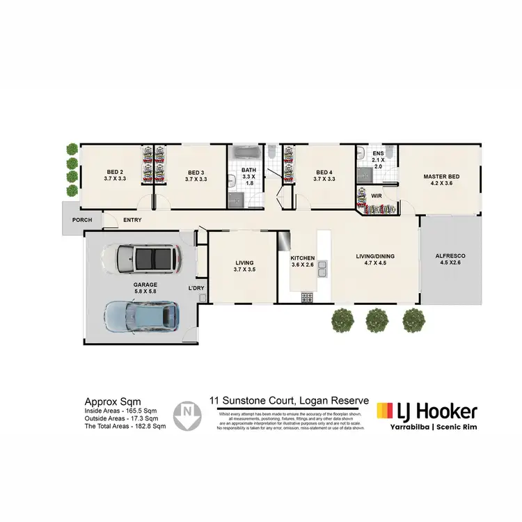 Floorplan of Homely house listing, 11 Sunstone Court, Logan Reserve QLD 4133