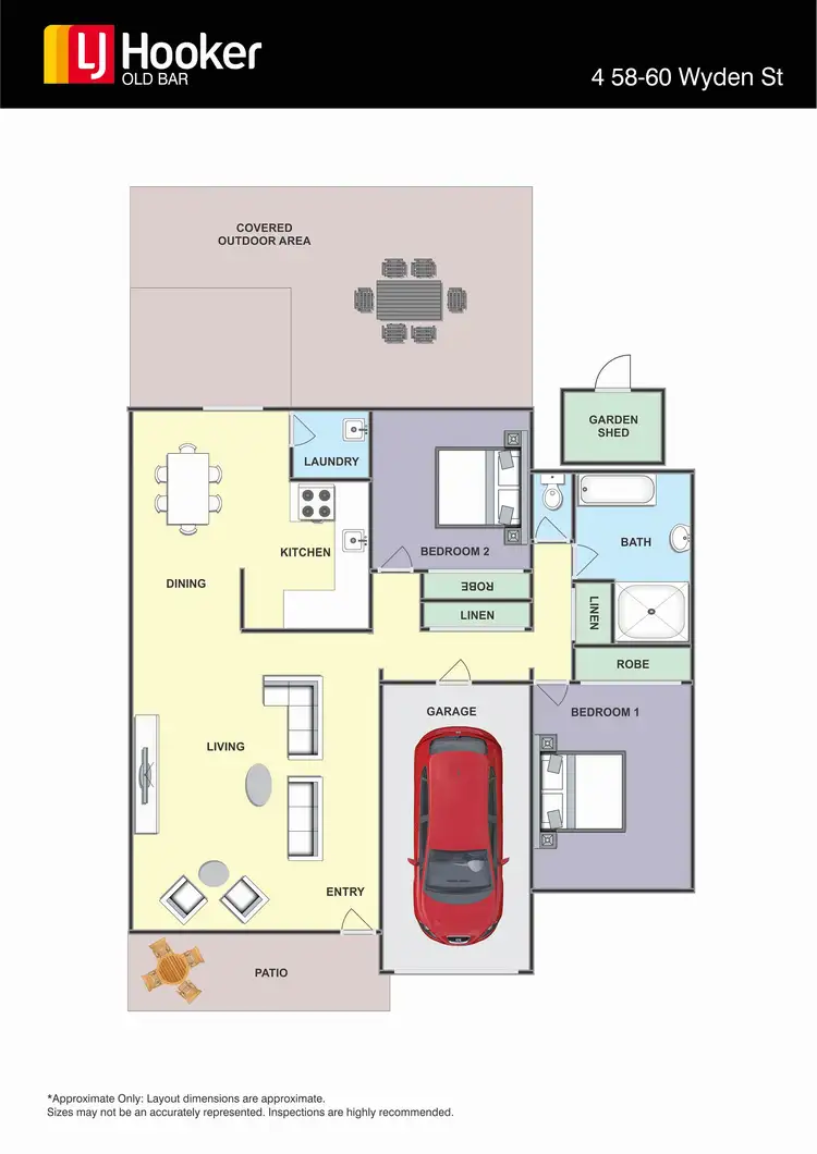Floorplan of Homely unit listing, 4/58-60 Wyden Street, Old Bar NSW 2430