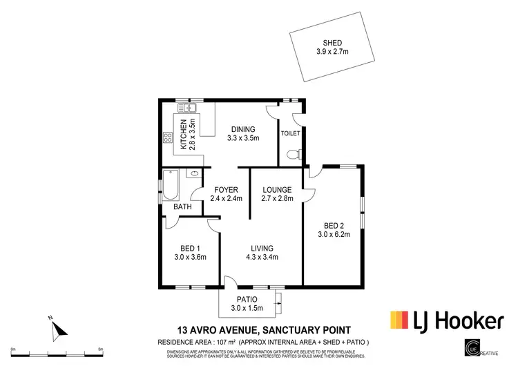 Floorplan of Homely house listing, 13 Avro Avenue, Sanctuary Point NSW 2540