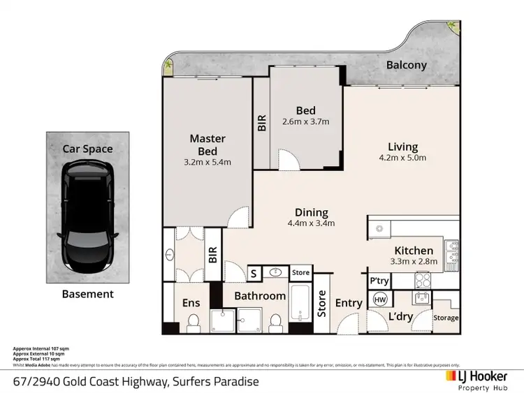 Floorplan of Homely apartment listing, 67/2940 Gold Coast Highway, Surfers Paradise QLD 4217