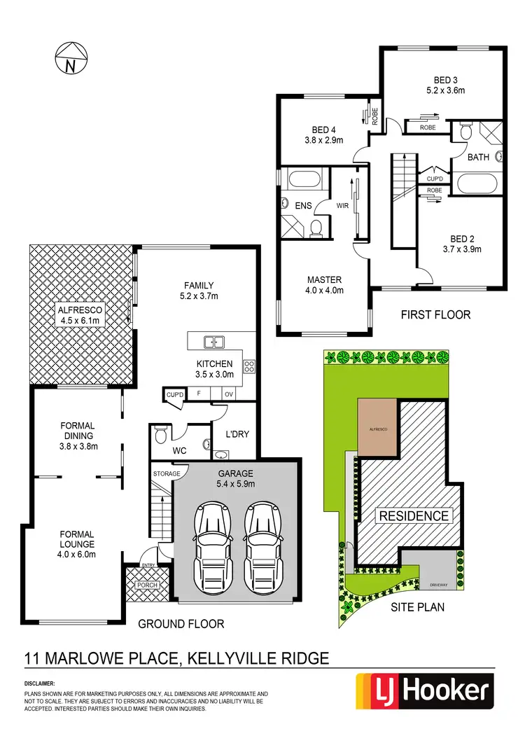 Floorplan of Homely house listing, 11 Marlow Pl, Kellyville Ridge NSW 2155