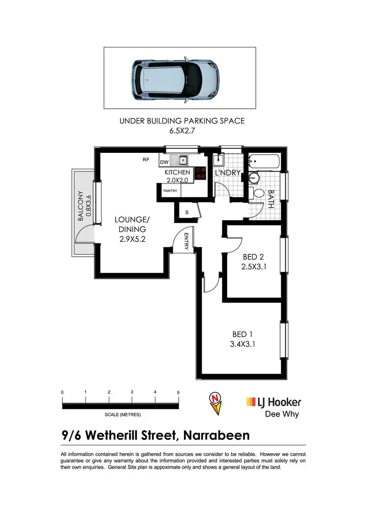 Floorplan of Homely apartment listing, 9/6 Wetherill Street, Narrabeen NSW 2101