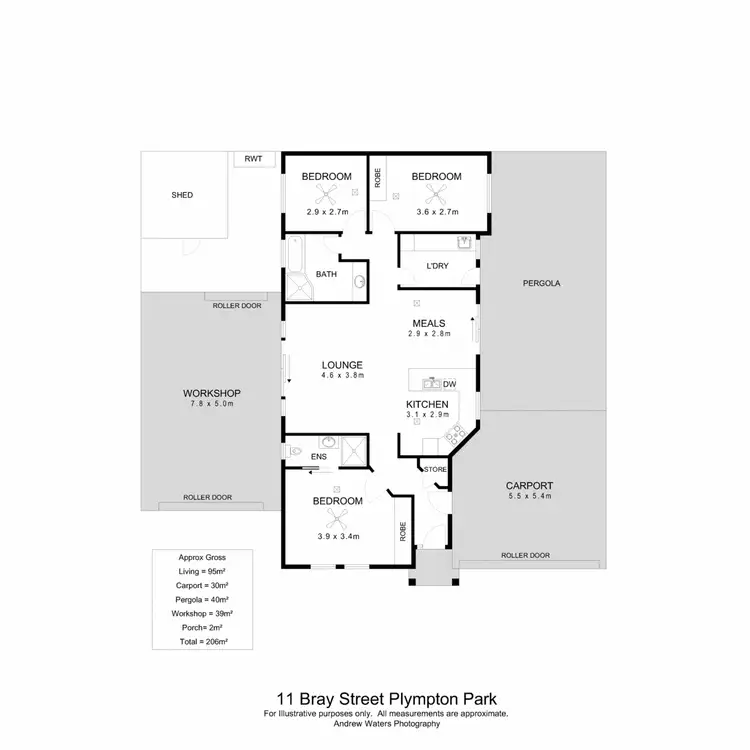 Floorplan of Homely house listing, 11 Bray Street, Plympton Park SA 5038