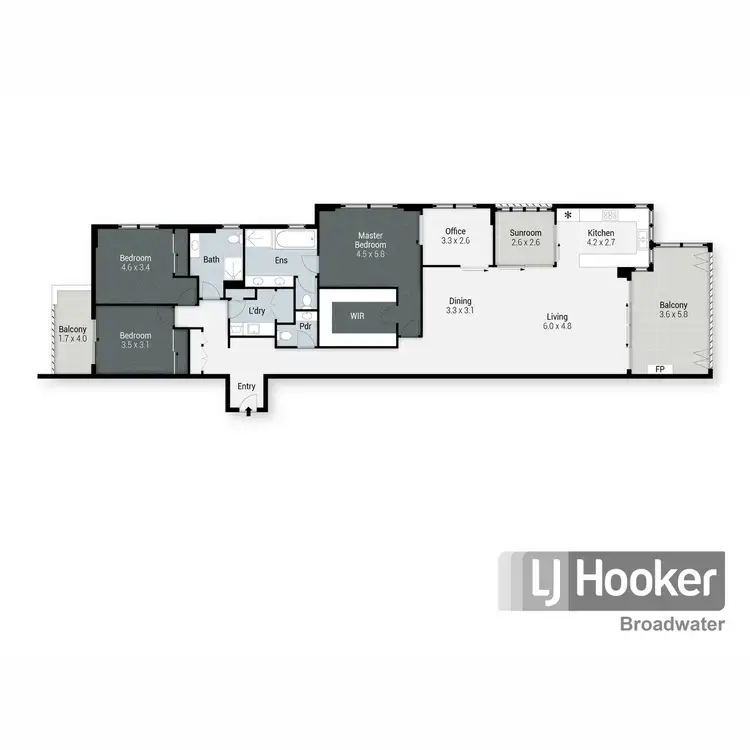 Floorplan of Homely apartment listing, 603/212-214 Marine Parade, Labrador QLD 4215