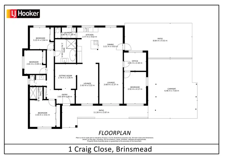 Floorplan of Homely house listing, 1 Craig Close, Brinsmead QLD 4870