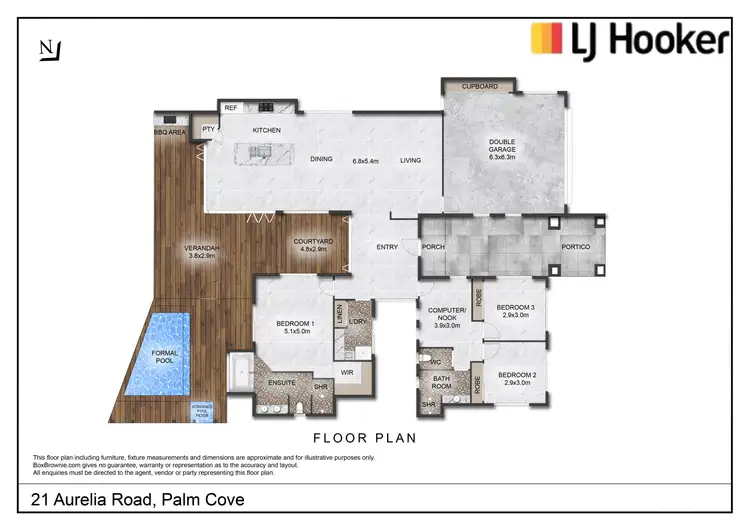 Floorplan of Homely house listing, 21 Aurelia Road, Palm Cove QLD 4879