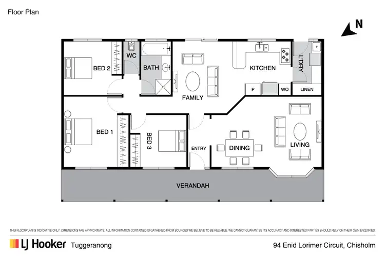 Floorplan of Homely house listing, 94 Enid Lorimer Circuit, Chisholm ACT 2905