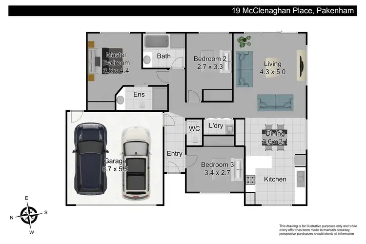 Floorplan of Homely house listing, 19 McClenaghan Place, Pakenham VIC 3810