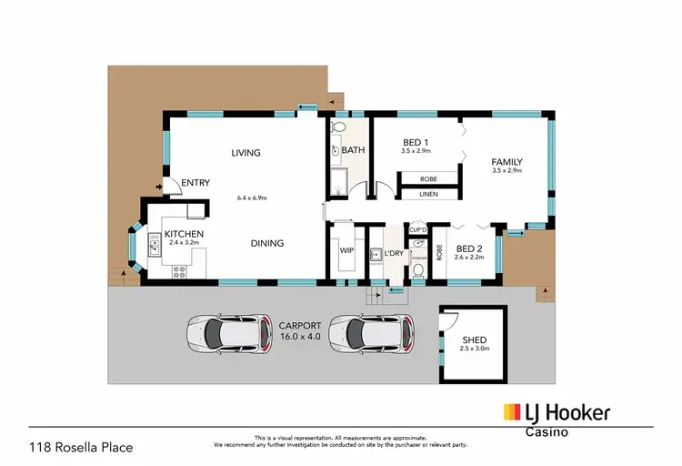 Floorplan of Homely house listing, 118 Rosella Place/69 Light Street, Casino NSW 2470