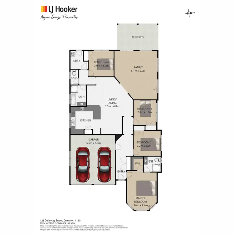 Floorplan of Homely house listing, 128 Delancey Street, Ormiston QLD 4160