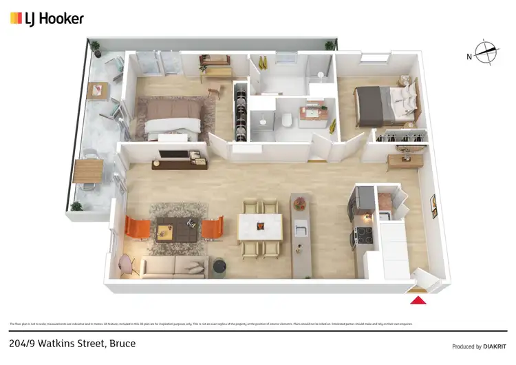Floorplan of Homely apartment listing, 204/9 Watkin Street, Bruce ACT 2617