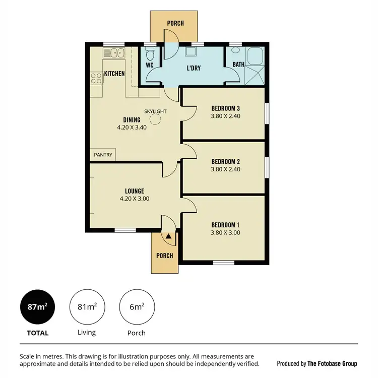 Floorplan of Homely semi-detached listing, 39 Mahood Street, Elizabeth Grove SA 5112