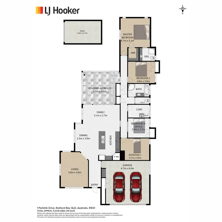 Floorplan of Homely house listing, 1 Parklink Drive, Redland Bay QLD 4165