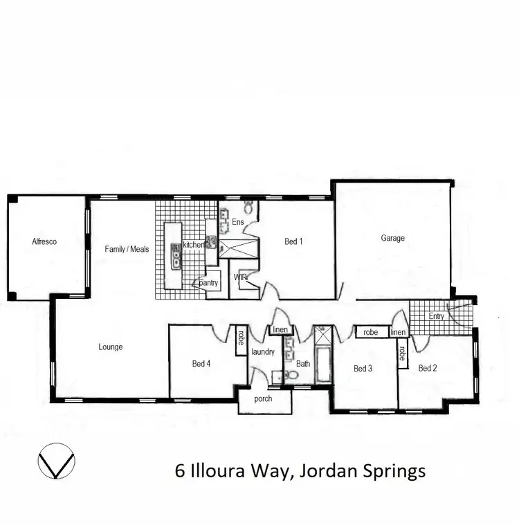 Floorplan of Homely house listing, 6 Illoura Way, Jordan Springs NSW 2747