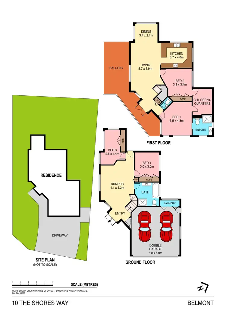 Floorplan of Homely house listing, 10 The Shores Way, Belmont NSW 2280