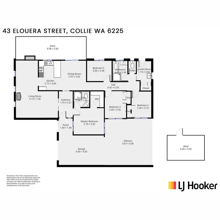 Floorplan of Homely house listing, 43 Elouera Street, Collie WA 6225