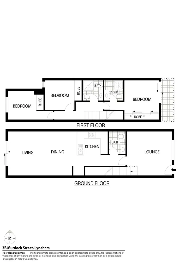 Floorplan of Homely townhouse listing, 3B Murdoch Street, Lyneham ACT 2602