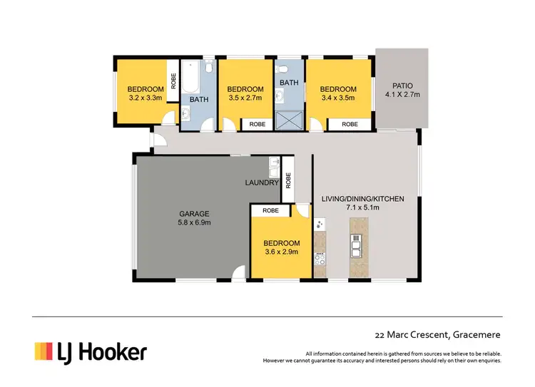 Floorplan of Homely house listing, 22 Marc Crescent, Gracemere QLD 4702