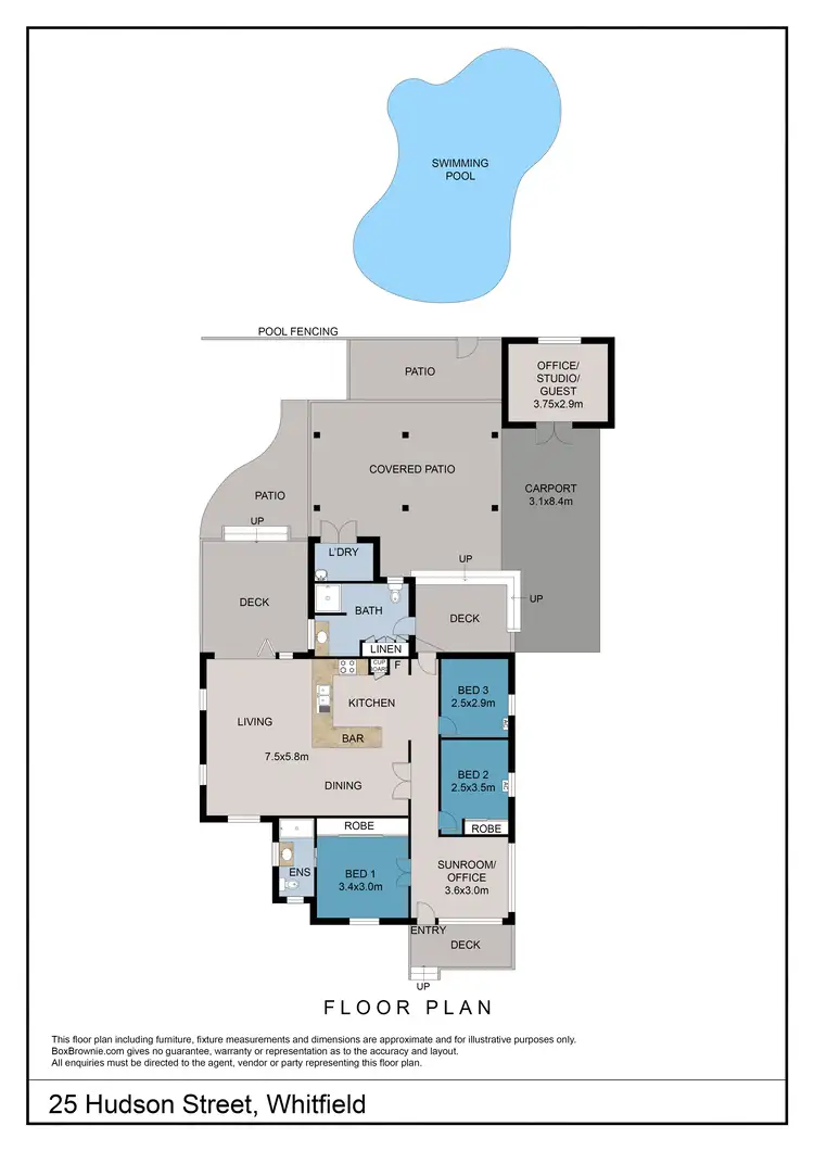 Floorplan of Homely house listing, 25 Hudson Street, Whitfield QLD 4870