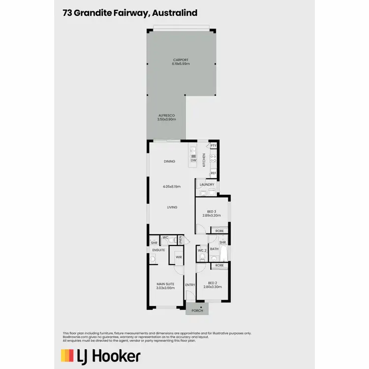Floorplan of Homely house listing, 73 Grandite Fairway, Australind WA 6233