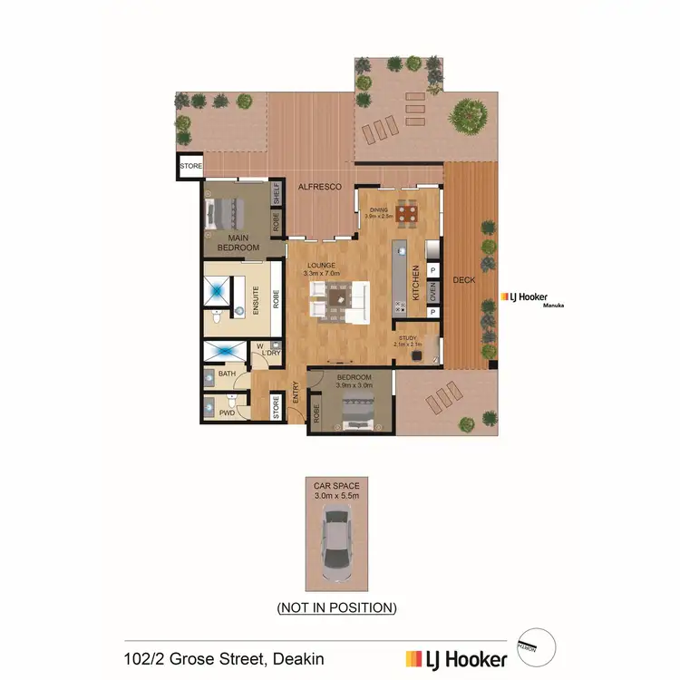 Floorplan of Homely apartment listing, 102/2 Grose Street, Deakin ACT 2600