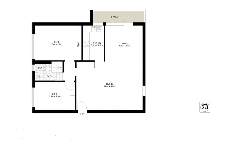 Floorplan of Homely unit listing, 17/11-12 Howarth Road, Lane Cove North NSW 2066