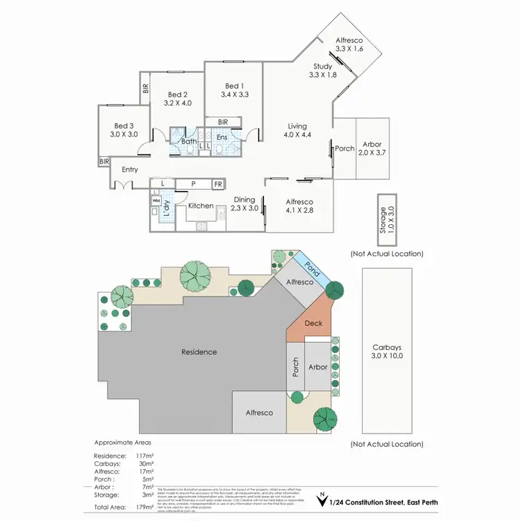 Floorplan of Homely apartment listing, 1/24 Constitution Street, East Perth WA 6004