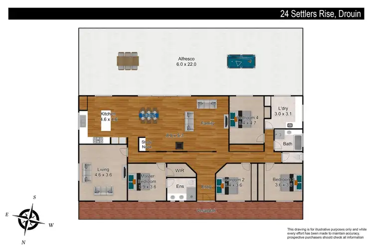 Floorplan of Homely house listing, 24 Settlers Rise, Drouin VIC 3818