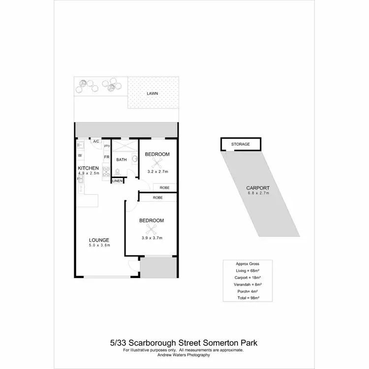 Floorplan of Homely unit listing, 5/33 Scarborough Street, Somerton Park SA 5044