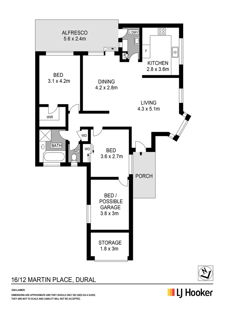 Floorplan of Homely villa listing, 16/12 Martin Place, Dural NSW 2158