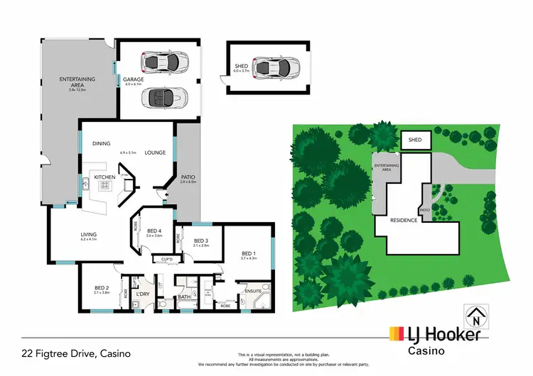 Floorplan of Homely house listing, 22 Figtree Drive, Casino NSW 2470