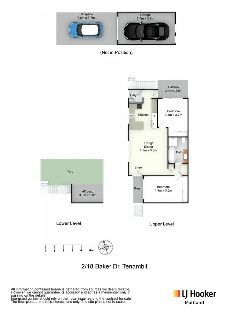 Floorplan of Homely unit listing, 2/18 Baker Drive, Tenambit NSW 2323