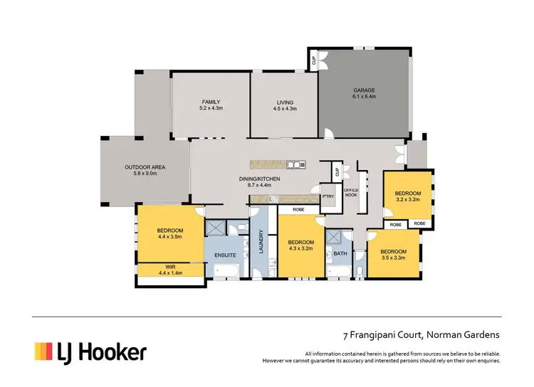 Floorplan of Homely house listing, 7 Frangipani Court, Norman Gardens QLD 4701