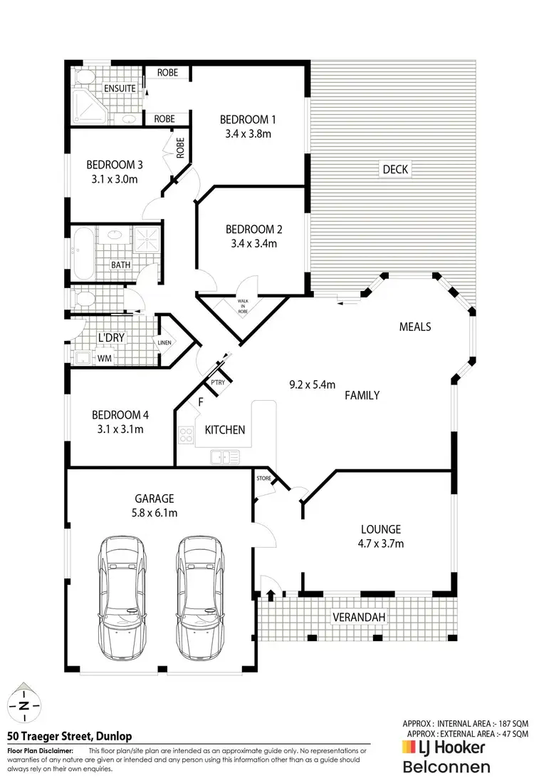 Floorplan of Homely house listing, 50 Traeger Street, Dunlop ACT 2615
