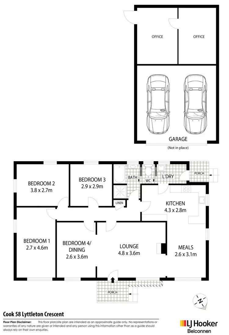 Floorplan of Homely house listing, 58 Lyttleton Crescent, Cook ACT 2614