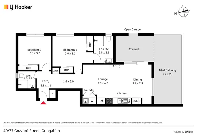 Floorplan of Homely unit listing, 40/77 Gozzard Street, Gungahlin ACT 2912