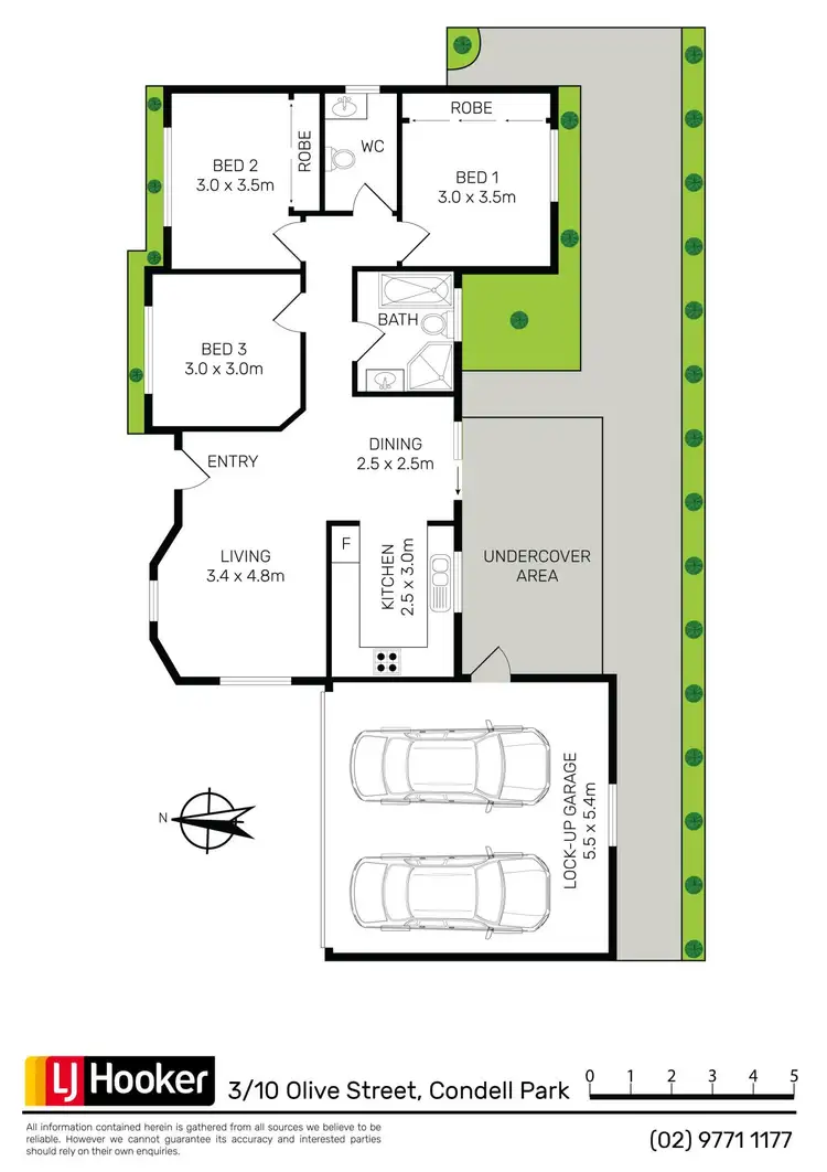 Floorplan of Homely villa listing, 3/10 Olive Street, Condell Park NSW 2200