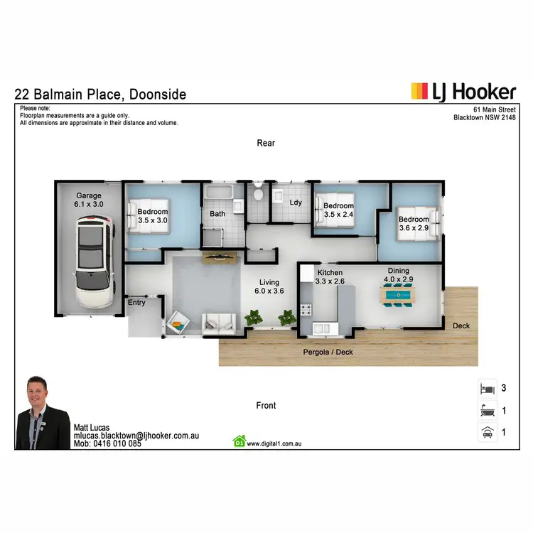 Floorplan of Homely house listing, 22 Balmain Place, Doonside NSW 2767