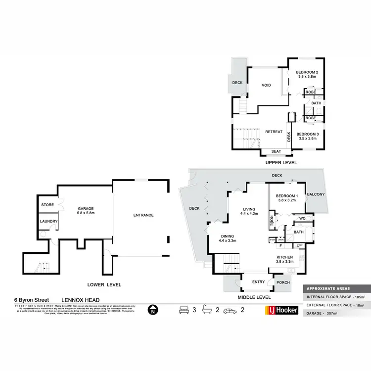 Floorplan of Homely house listing, 6 Byron Street, Lennox Head NSW 2478