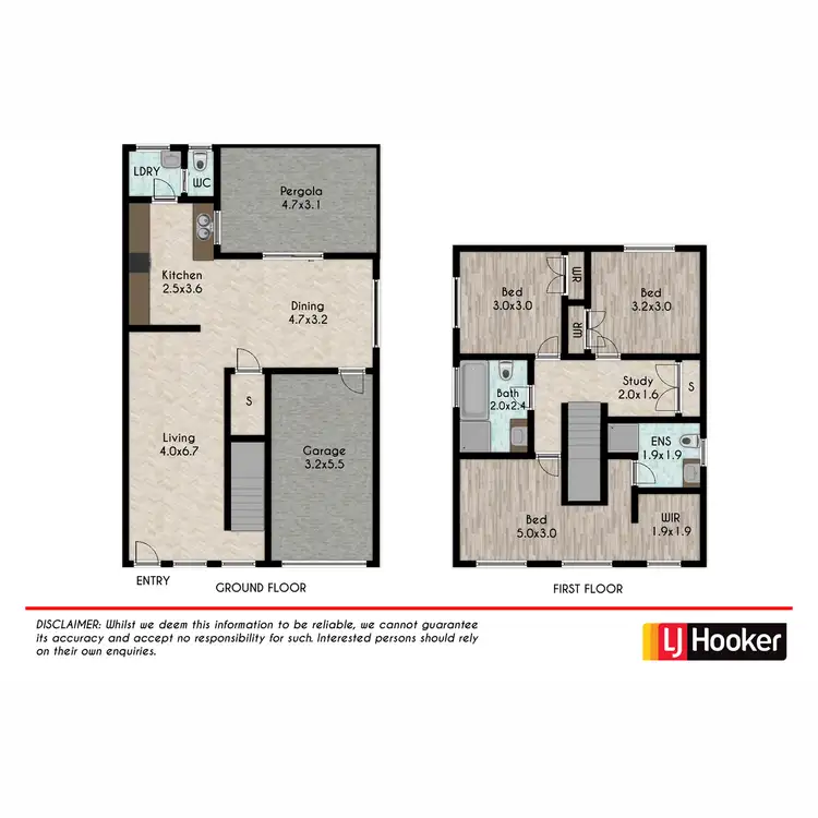 Floorplan of Homely townhouse listing, 1/166-168 Rooty Hill Road North, Rooty Hill NSW 2766