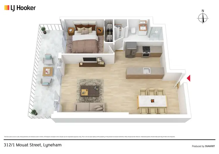 Floorplan of Homely apartment listing, 312/1 Mouat Street, Lyneham ACT 2602