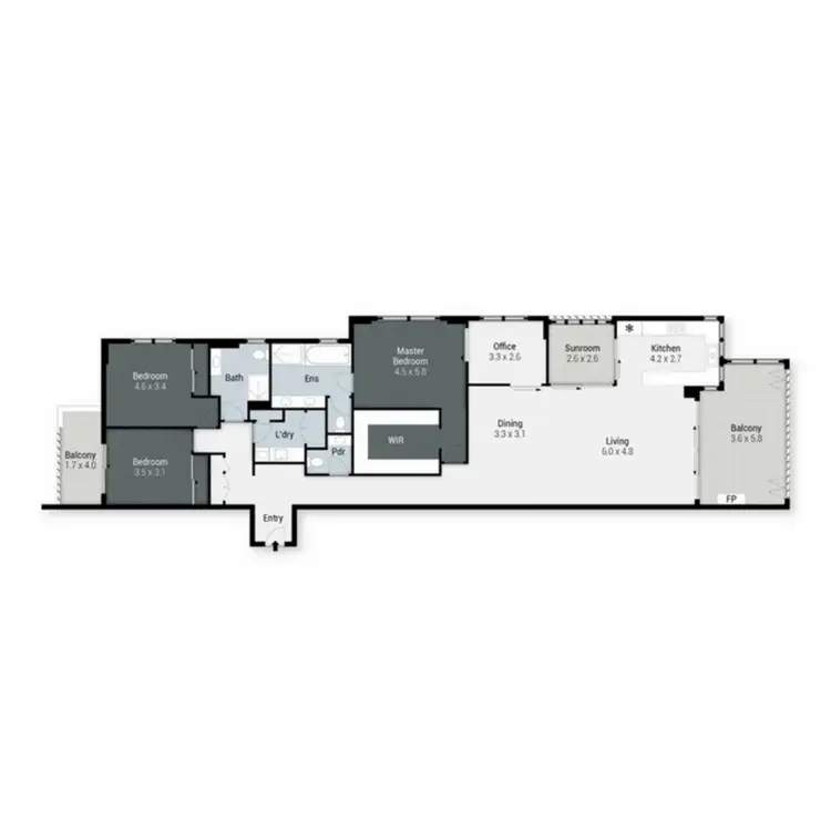 Floorplan of Homely apartment listing, 501/212-214 Marine Parade, Labrador QLD 4215