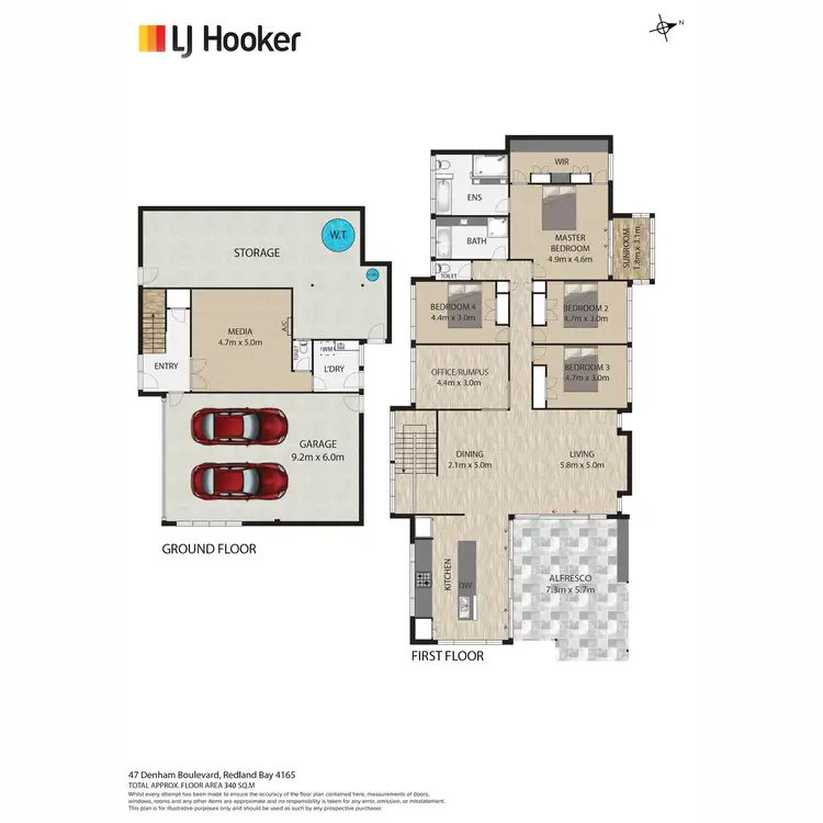 Floorplan of Homely house listing, 47 Denham Boulevard, Redland Bay QLD 4165