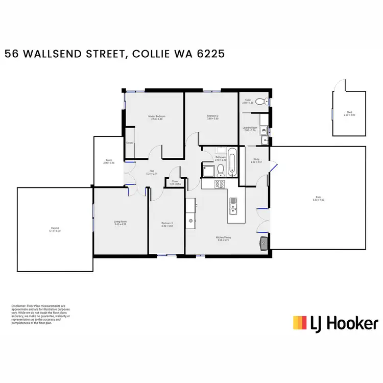 Floorplan of Homely house listing, 56 Wallsend Street, Collie WA 6225